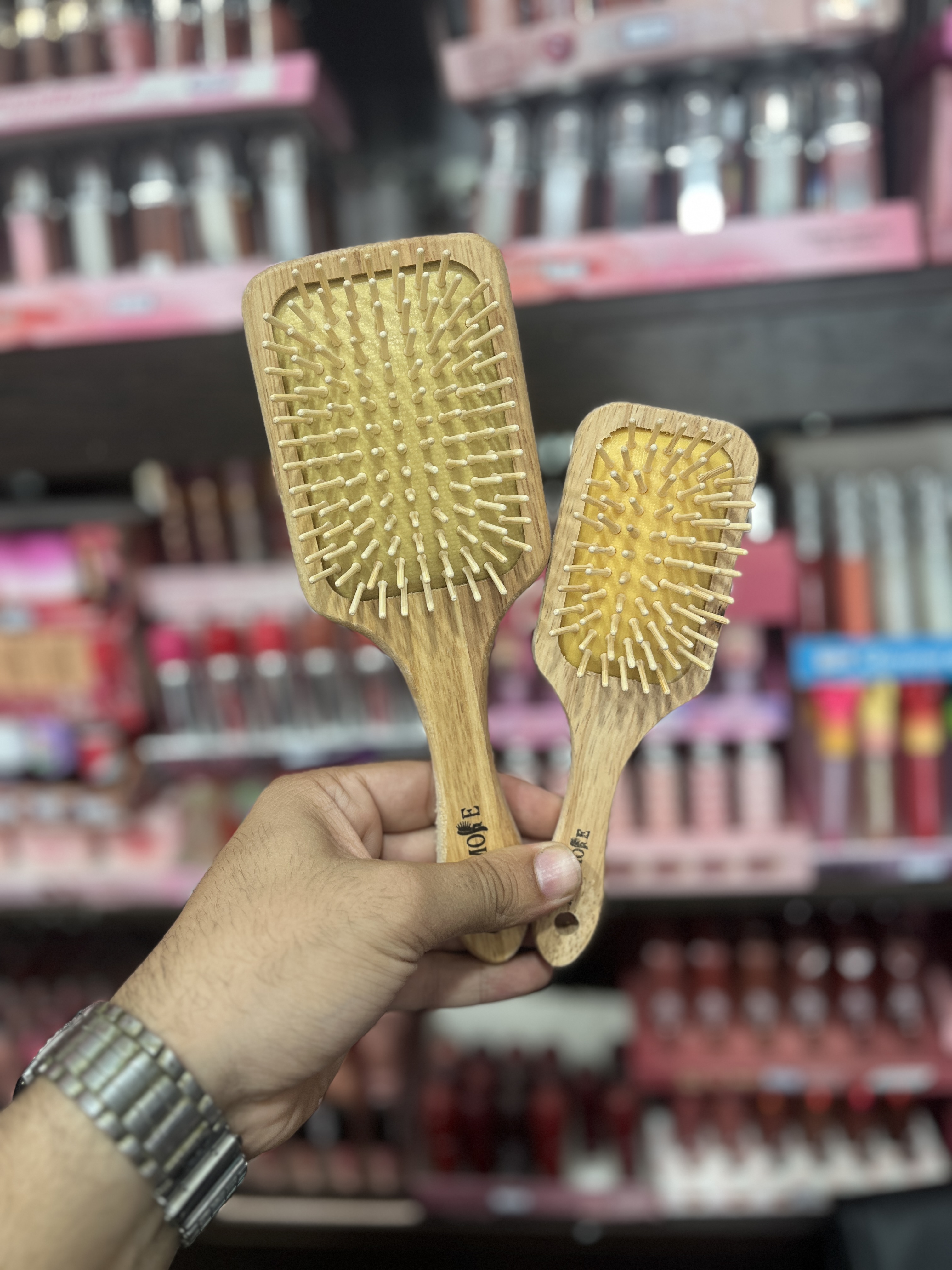 برس چوبی بامبو بزرگ و کوچک